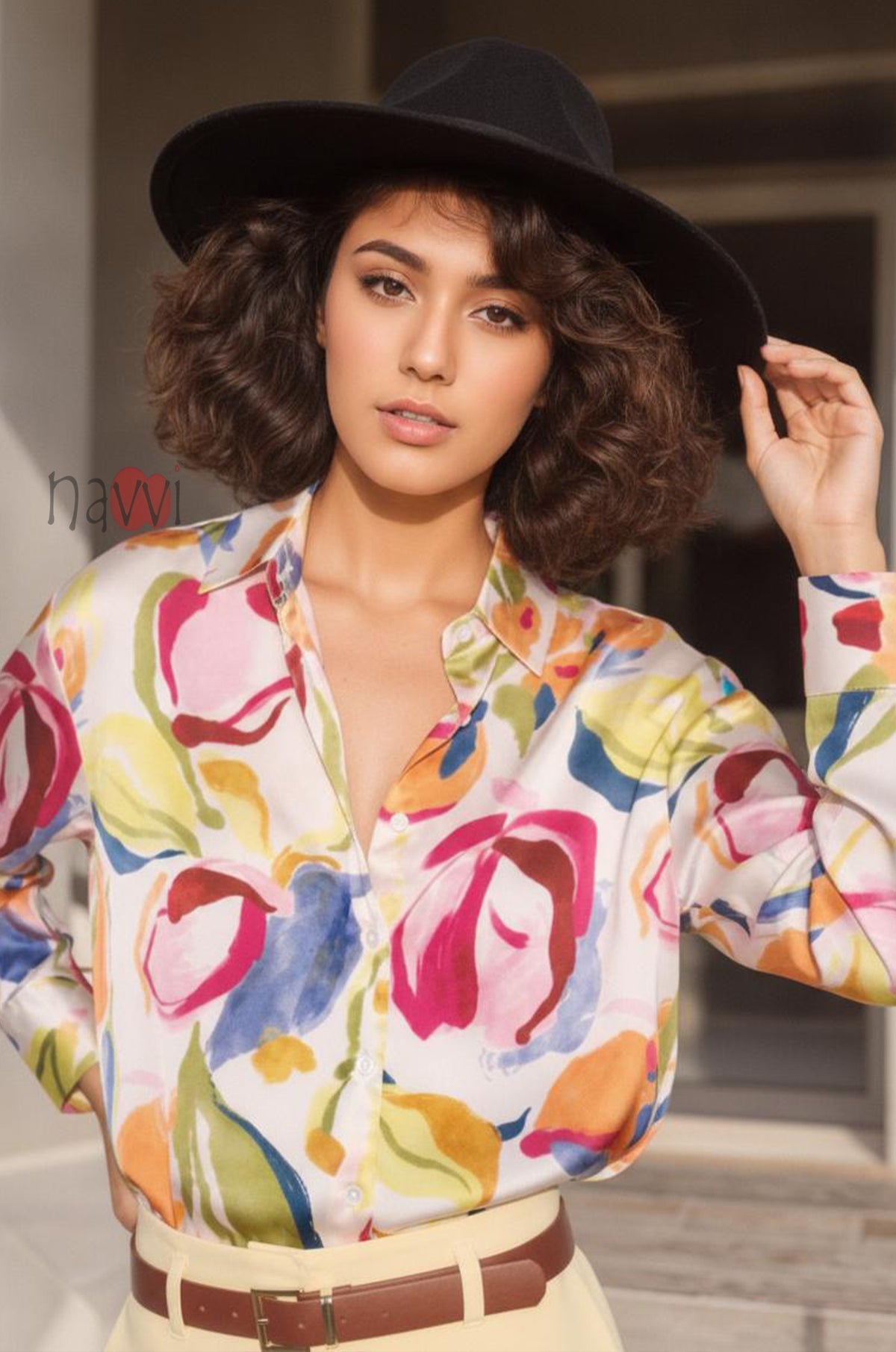 Aria Abstract Bloom Shirt