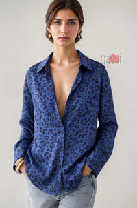 Leopard Print Button Down Shirt
