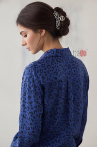 Leopard Print Button Down Shirt