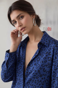 Leopard Print Button Down Shirt