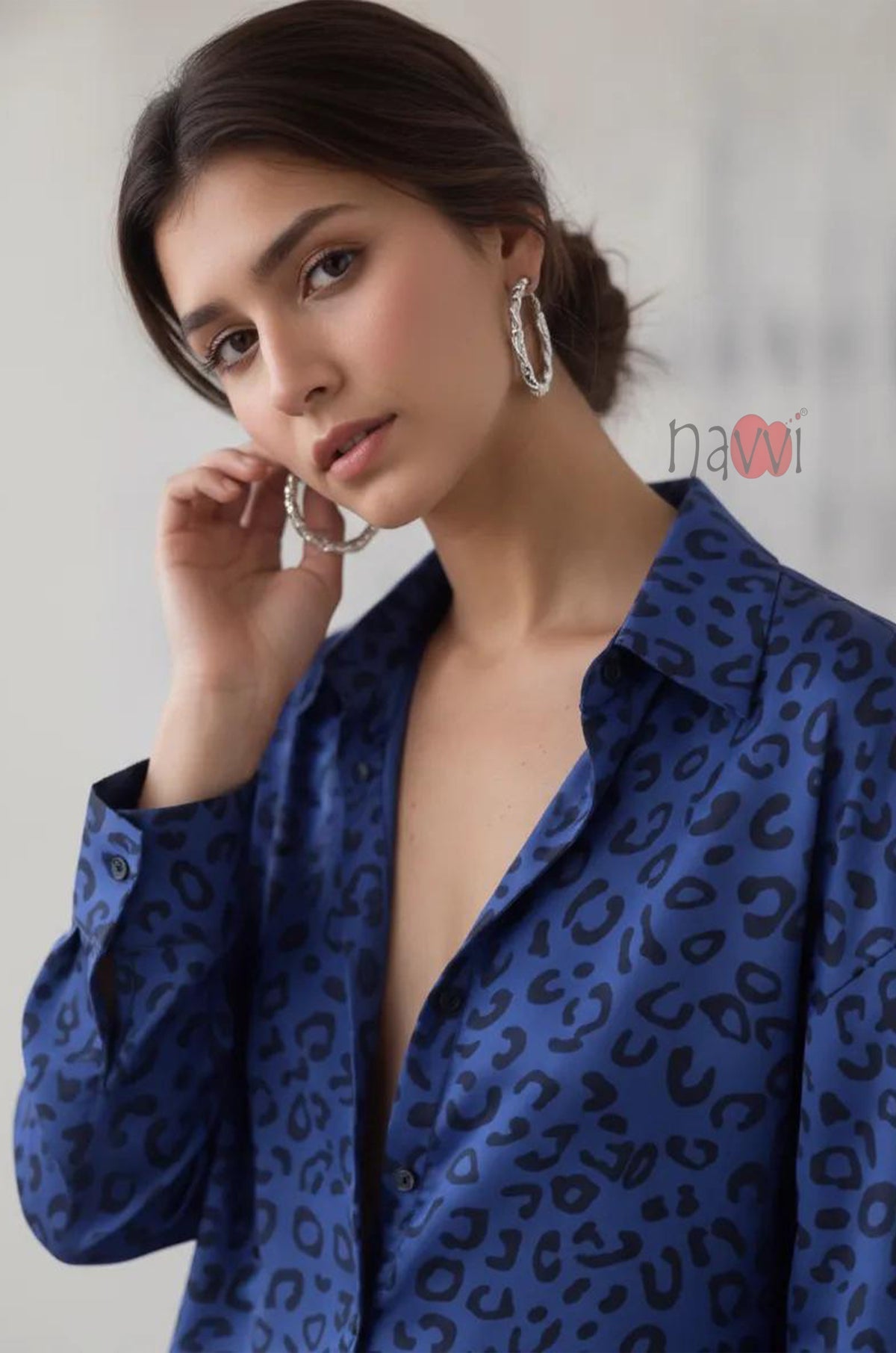 Leopard Print Button Down Shirt