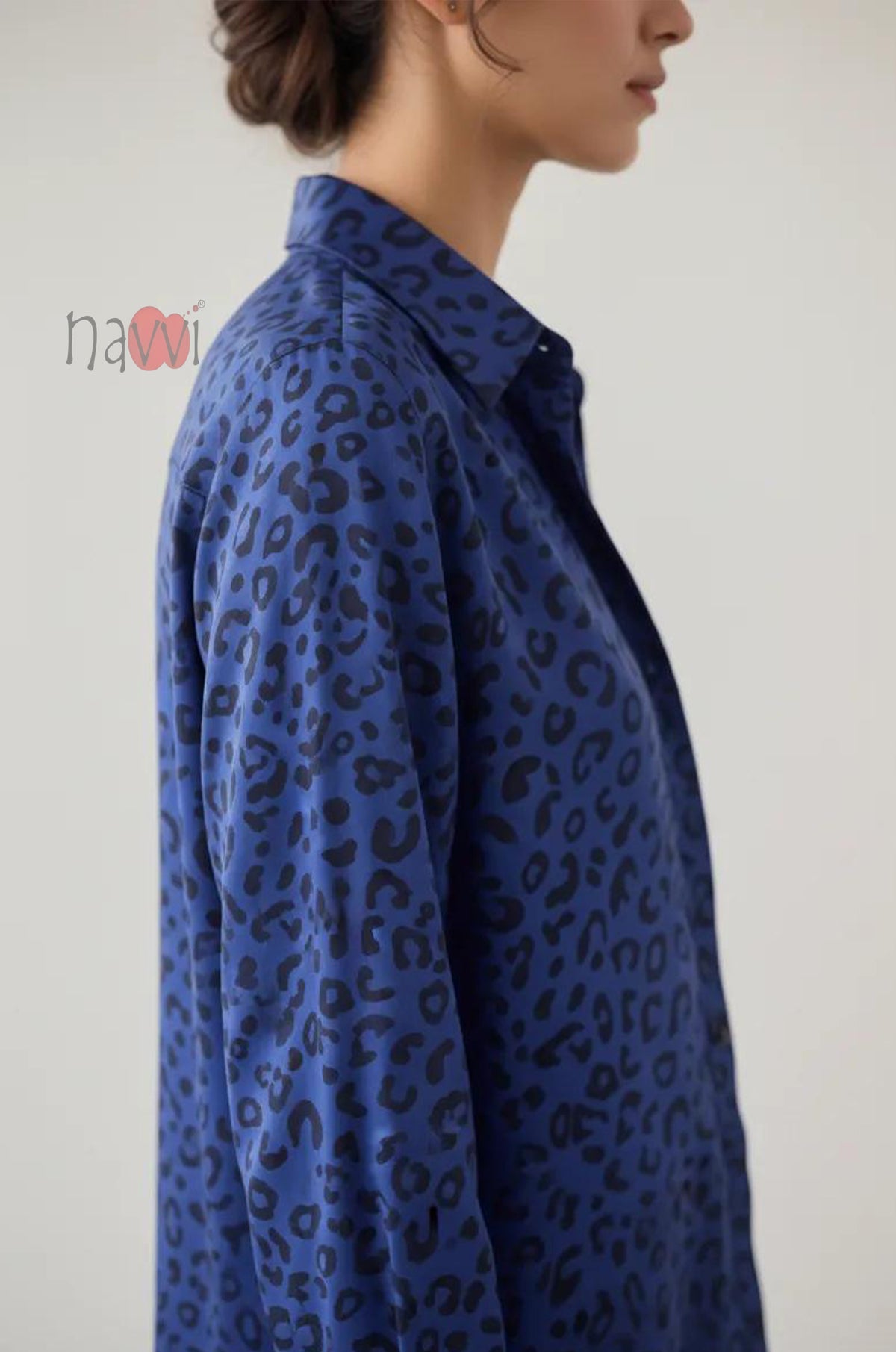 Leopard Print Button Down Shirt
