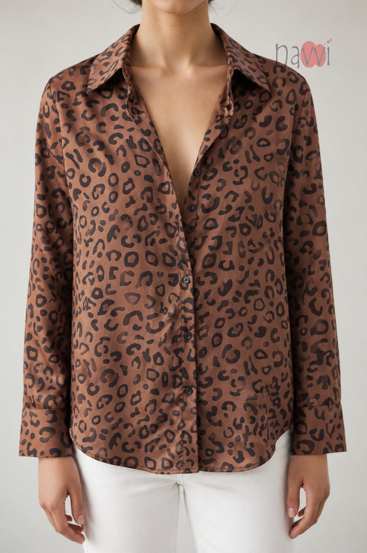 Classic Collared Leopard Print Shirt