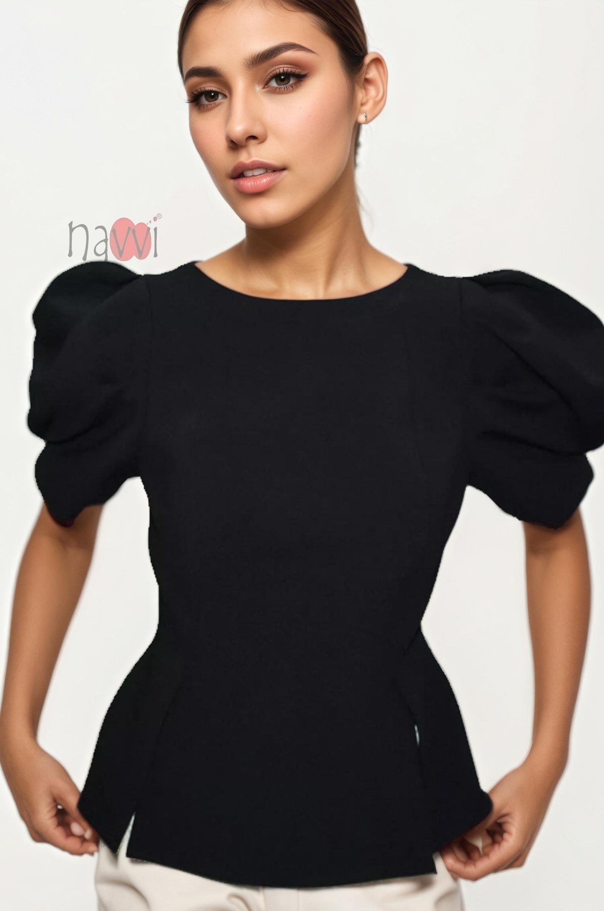 Noir Sculpt Top
