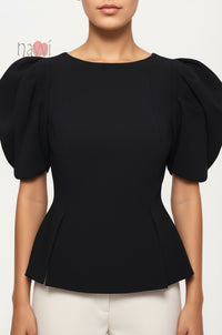 Noir Sculpt Top