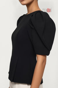 Noir Sculpt Top