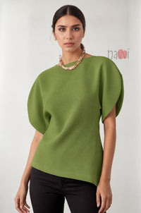 Olive Sculpt Blouse