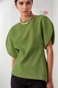 Olive Sculpt Blouse