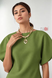 Olive Sculpt Blouse