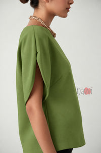 Olive Sculpt Blouse