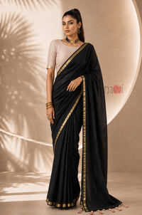 Noir Gold Border Saree