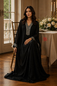 Elegant Crystal Kaftan Dress