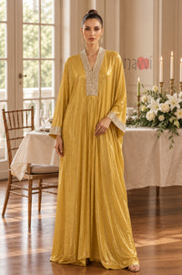 Elegant Crystal Kaftan Dress
