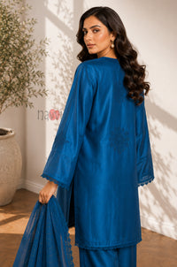 Azure Grace Embroidered Suit Set