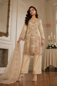 Champagne Grace Embroidered Suit Set