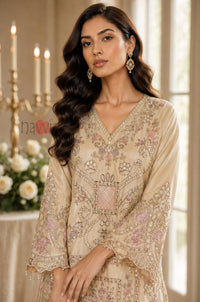 Champagne Grace Embroidered Suit Set