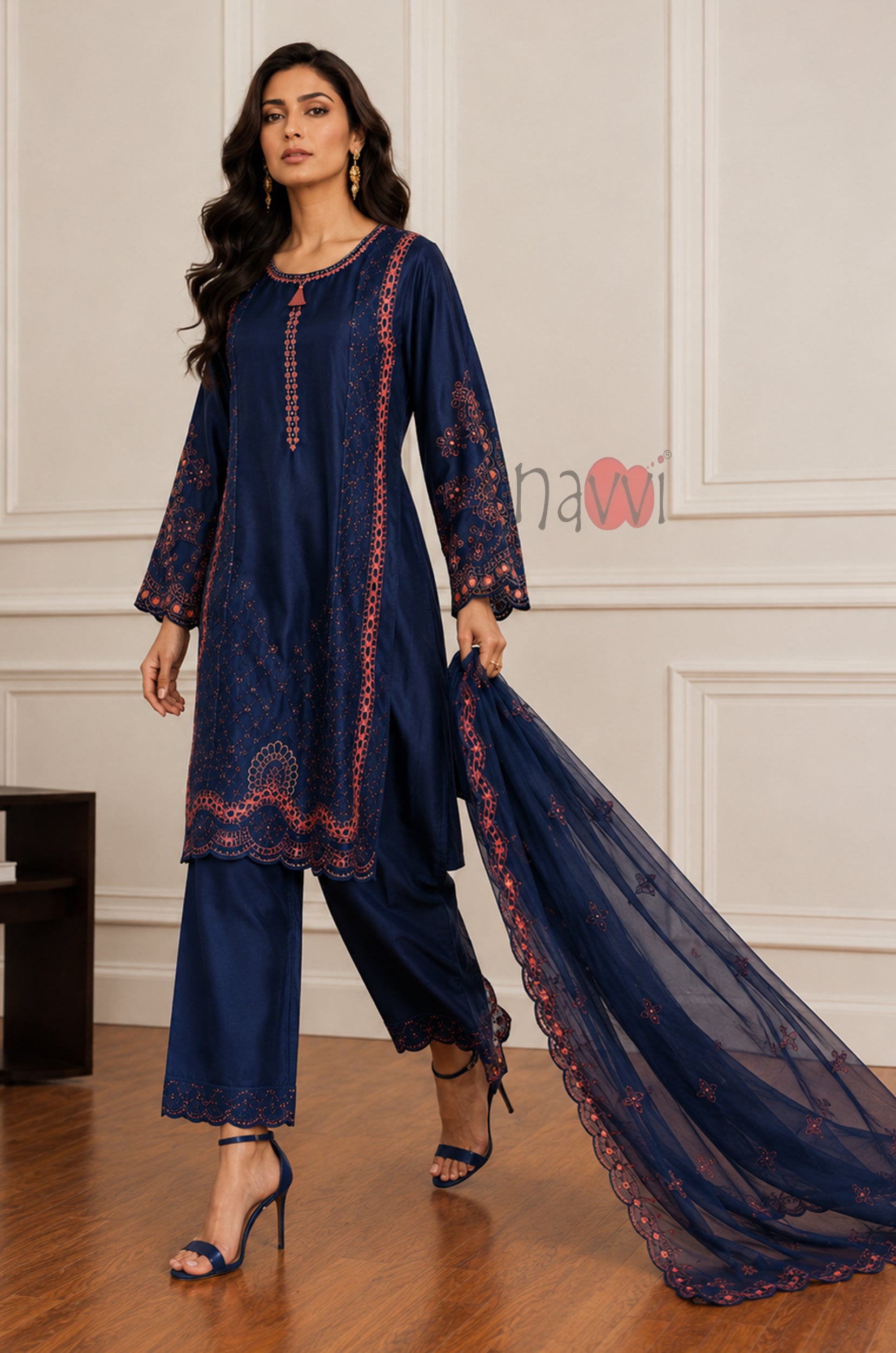 Royal Heritage Embroidered Suit Set
