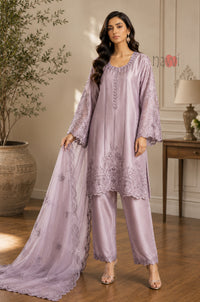Orchid Elegance Embroidered Suit Set