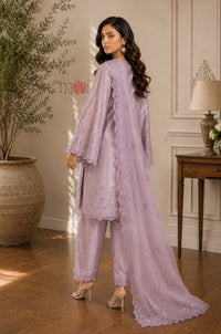 Orchid Elegance Embroidered Suit Set