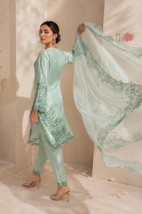 Mint Blossom Embroidered Suit Set