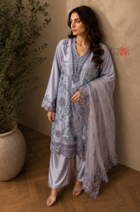 Celestial Bloom Embroidered Suit Set