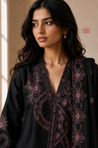 Regal Floral Embroidered Suit Set