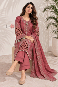 Rose Pink Kurta Embroidered Suit Set