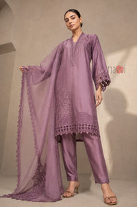 Mauve Grace Embroidered Suit Set