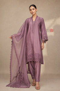 Mauve Grace Embroidered Suit Set