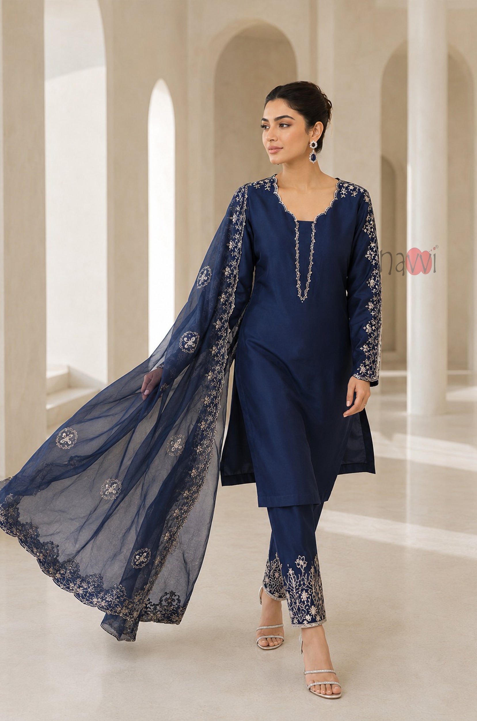 Midnight Royale Embroidered Set