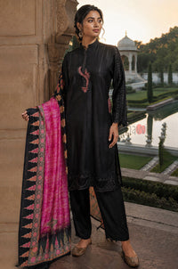 Noir Embroidered Set With Dupatta