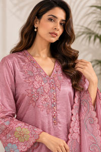 Ruhani Rose Embroidered Set with Dupatta