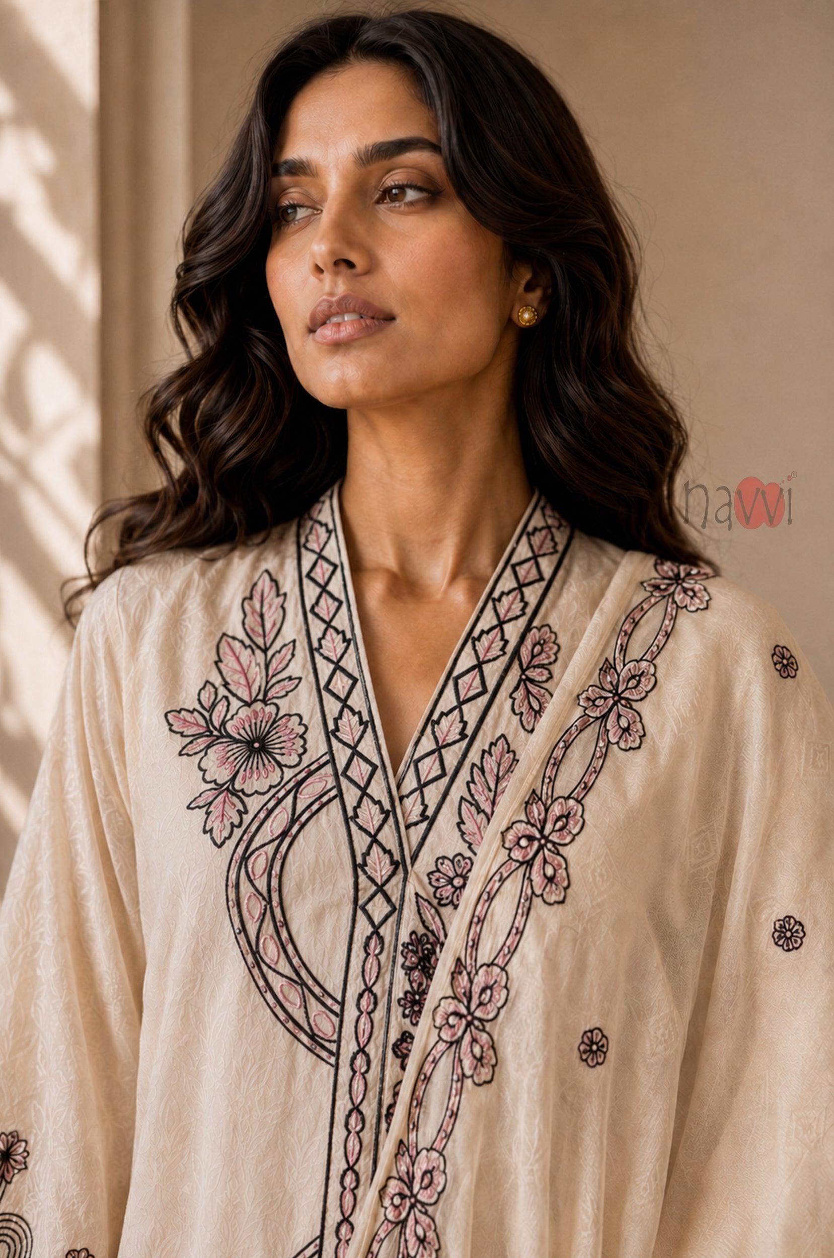 Regal Floral Embroidered Suit Set