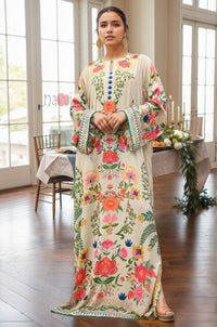 Ivory Floral Long Dress