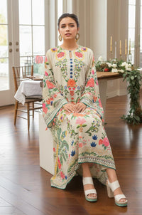 Ivory Floral Long Dress
