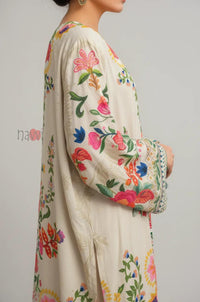 Ivory Floral Long Dress