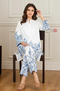 Classic Floral Charm Kurta Pant Set