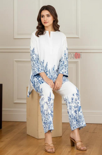 Classic Floral Charm Kurta Pant Set