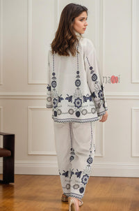 Indigo Blossom Linen Lounge Set