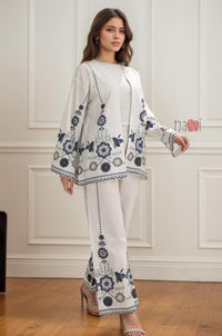 Indigo Blossom Linen Lounge Set