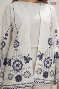 Indigo Blossom Linen Lounge Set