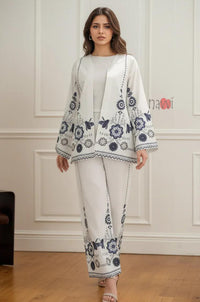 Indigo Blossom Linen Lounge Set