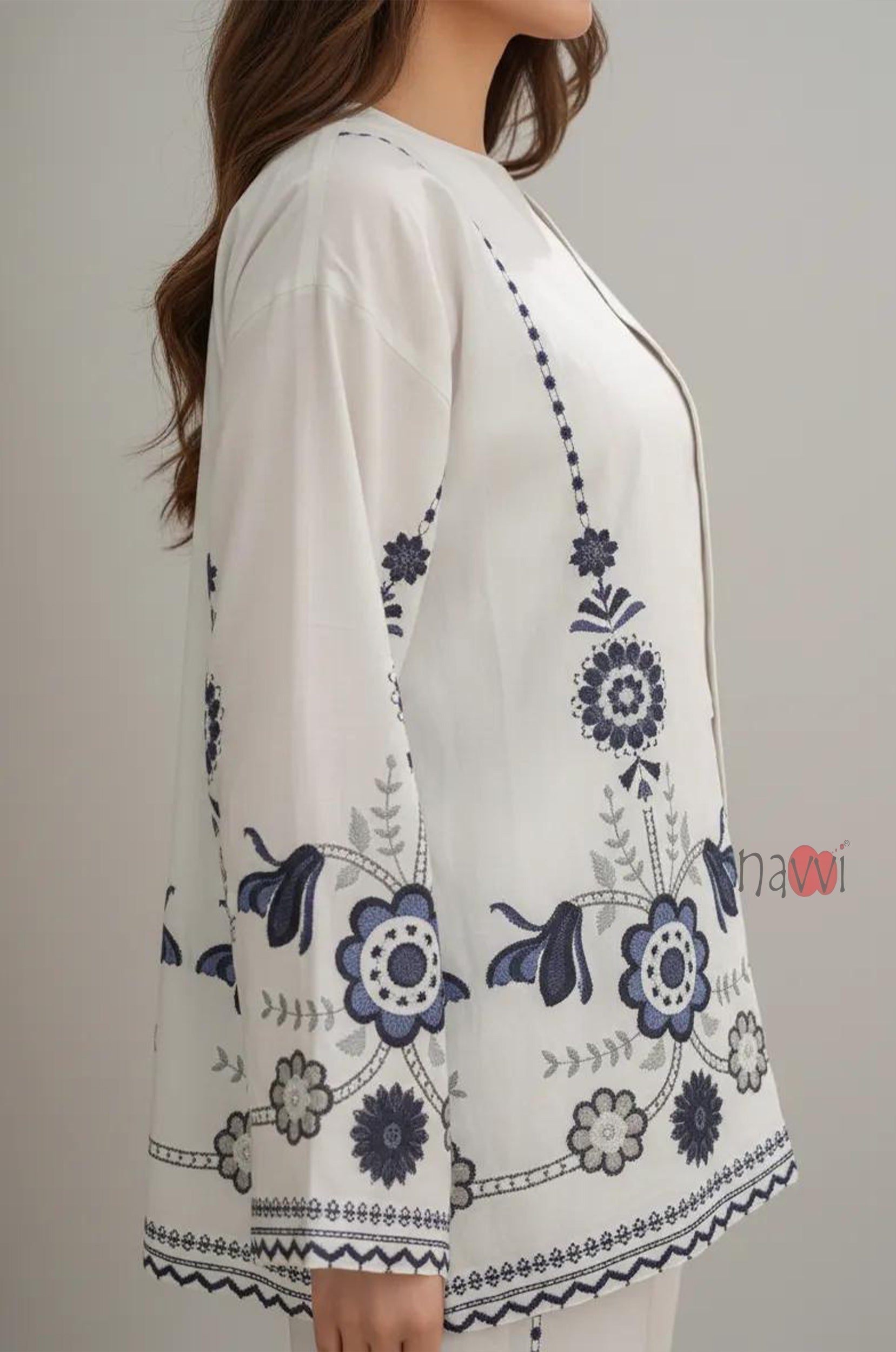 Indigo Blossom Linen Lounge Set