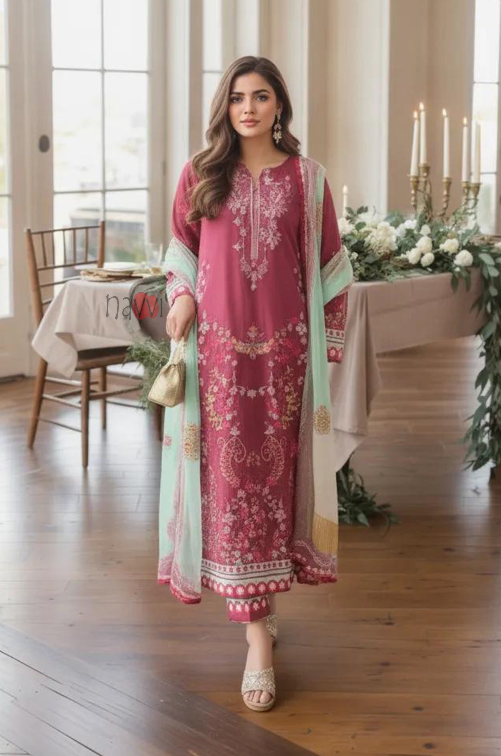 Gulnaar Grace Kurta Set With Dupatta