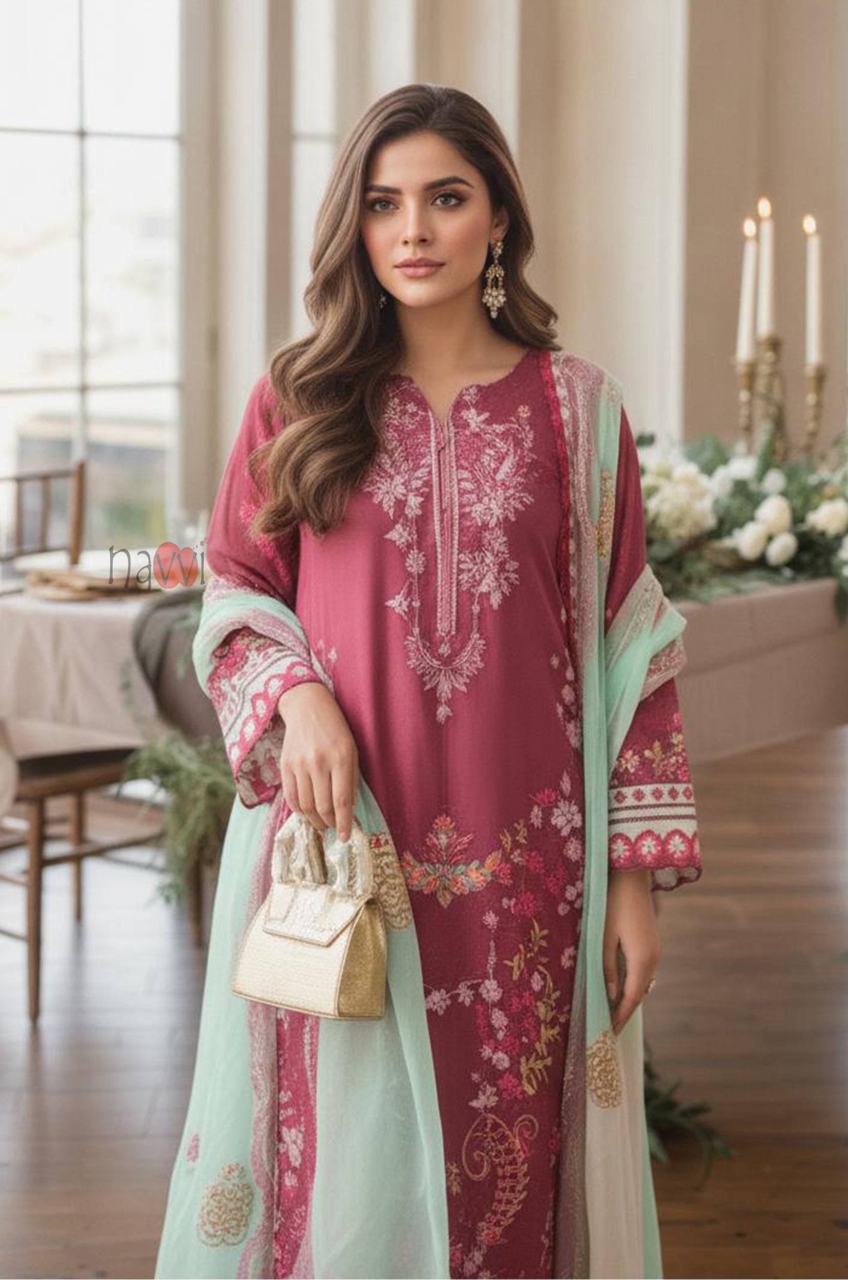 Gulnaar Grace Kurta Set With Dupatta