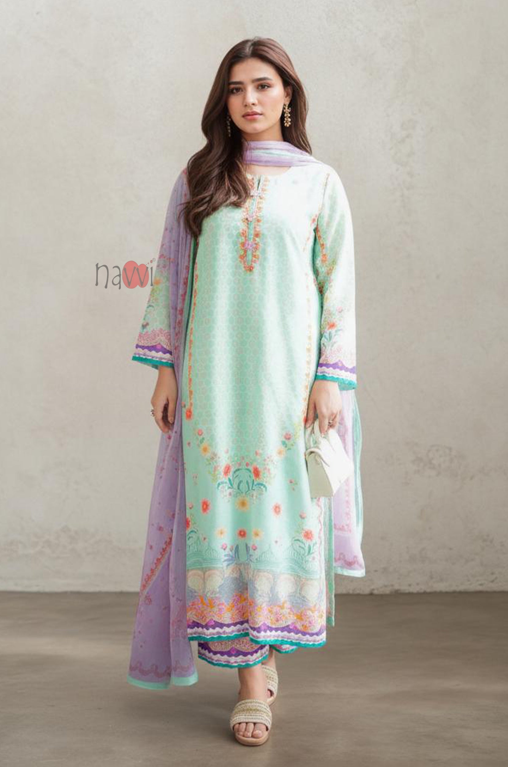 Mint Blossom Luxe Suit Set