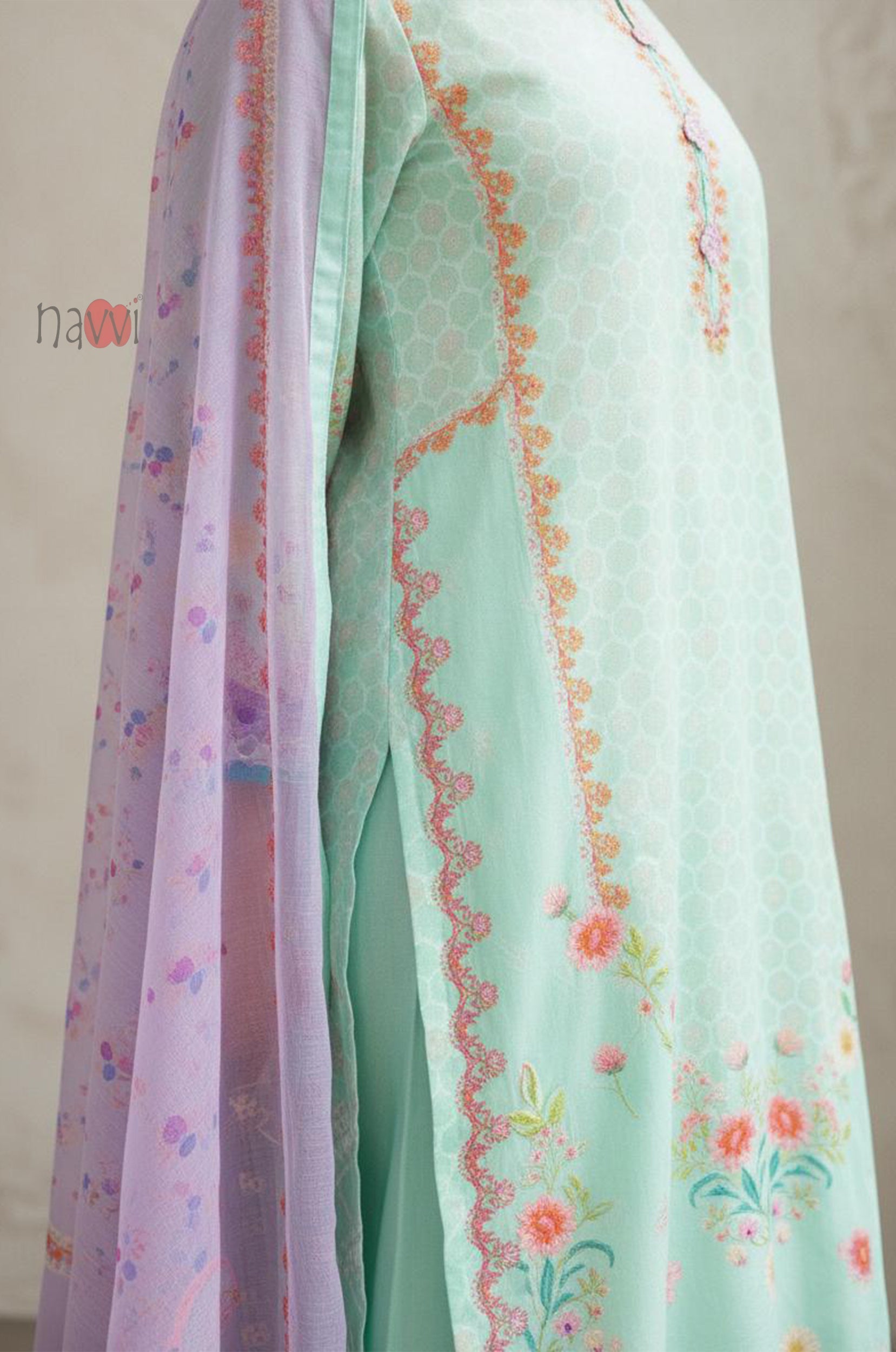 Mint Blossom Luxe Suit Set