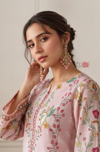 Rose Garden Embroidered Kurta Set