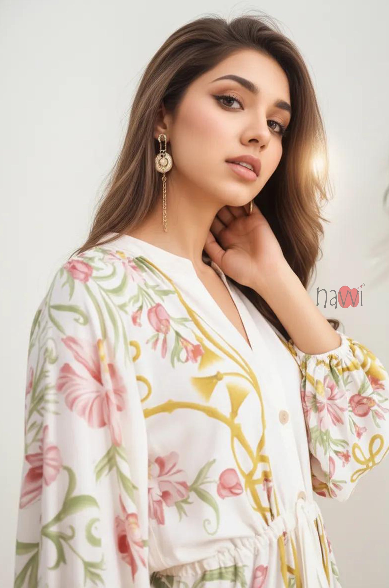 Floral Paradise Resort Dress - Navvi.in