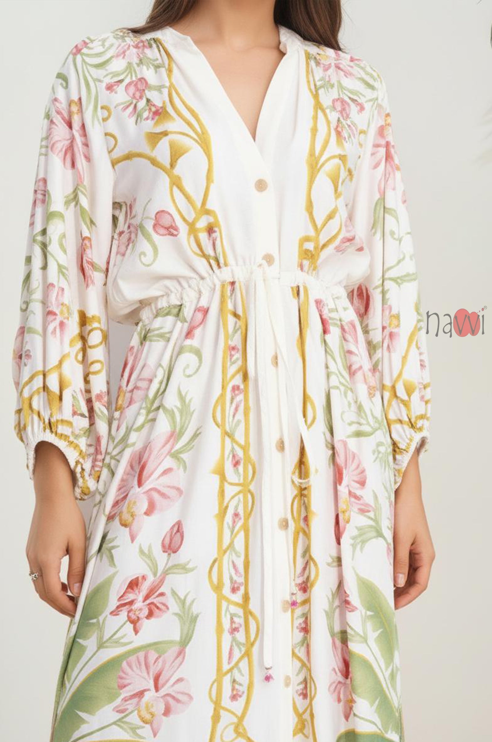 Floral Paradise Resort Dress - Navvi.in